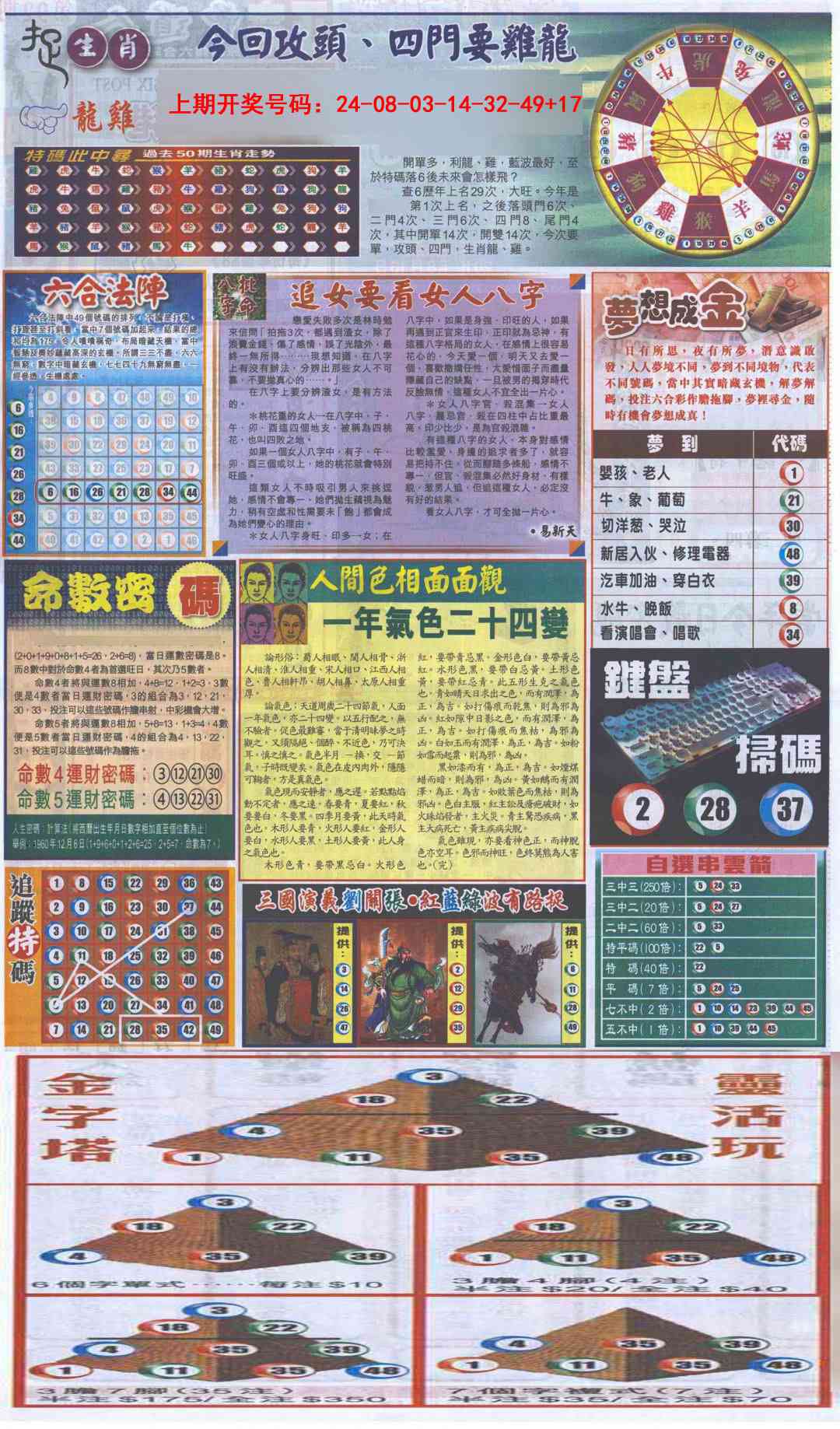 099期新报跑狗-2(背面)[图]