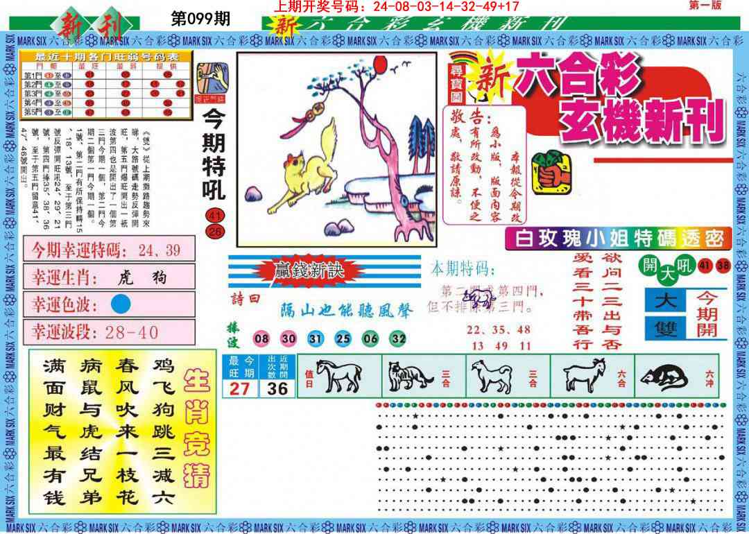099期新六合彩特码新刊A[图]