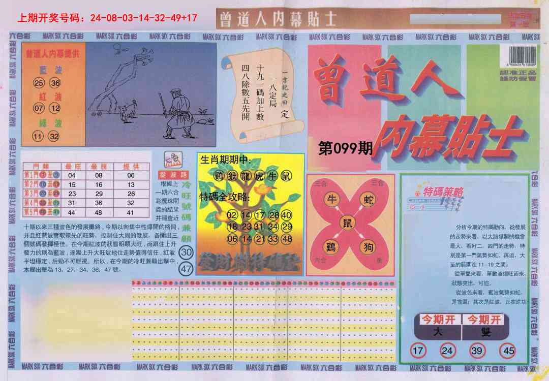 099期曾道人内幕贴士A[图]